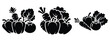 © SreeAtul - fresh vegetables minimal flat icon set, black color and white background