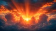 © Purnomo adi - Radiant sunset through clouds