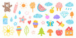 © Mityunjoy - Collection of cute hand drawn crayon style illustrations for kids