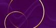© Sonia - Abstract 3d curved violet and gold ribbon on violet background with lighting effect copy space for text. Luxury design style. Vector illustration