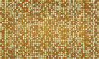 © DreamLoom - Vintage brown and golden mosaic tile pattern texture with abstract yellow squares illustration backdrop