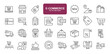 © Bradericon - Set of line icons related to user e-commerce, online shop, market, store. Outline icons collection