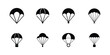 © MdTaz - Vector parachute icons set