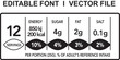 © TheVector - Nutrition Facts information label for cereal box package. Vector daily value ingredient information. Label of calories, fat Energy Vectors.