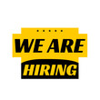 © Ashik - We are hiring png, job vacancy label, recruitment announcement tag, modern clean design