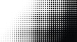 © Muflif - Halftone Black Dots Gradient Transition on White Background