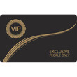 © Stock bd - Elegant black vip card with golden emblem and exclusive people only text