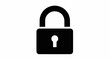 © Googl - Simple black padlock with a keyhole centered on a white background security and privacy concept