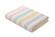© PerfectPhoto - Folded pastel striped fabric towel on transparent background