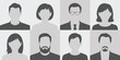 © AIcon Star - avatar set eight minimal user profile icons for website and apps