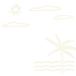 © Rawpixel.com - Png summer beach with palm tree doodle clipart