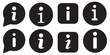 © HIKE  Studio  1 - information icon set. info button. info symbol flat style. Information icon collection. Info icons Info Point Icon Black. Help Logo. Info simple set vector icon