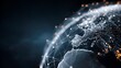 © CHAIYAPHON - Digital Earth globe shows network connections over europe and africa on a modern dark background perfect for technology business news article.