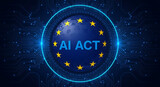 European union ai act logo symbolizing artificial intelligence regulation and technology