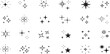 © Technologypeople.com - Assorted Star Sparkles Collection | Set of Vector Black and White Starburst Icon Graphics for Design Elements and Overlay Effects