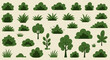 © Dieke - A collection of diverse green grass and bush vector illustrations, perfect for adding natural elements to designs, available in PNG format for easy integration into projects.