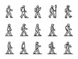© Sabbir - Pedestrian Line Art Journey Across Quiet Neighborhoods