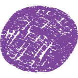 Purple Crayon Textured Oval Shape With Transparent Background Ideal For Artistic Backgrounds And Design Elements