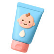 © IMRAN - 3D Baby Cream Tube Icon Isolated on White Background