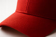 © H Ray - Detailed Macro Shot of a Vibrant Red Baseball Cap Texture.