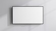 © AbstractAI - Realistic flat screen television, mockup of a blank display for potential use, suitable for various layouts