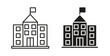 © Sara - City hall icon for web and app. vector illustration eps