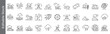 © marufpro555777 - Mega Collection of Natural disaster and climate change line icon set – editable outline symbols of flood, fire, earthquake, volcano, storm, and global warming