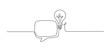 © pew - Vector illustration of ideas in communication. Modern flat in continuous line style