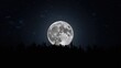 © VirtualVista - The moon illuminating the night sky, a celestial body of interest in astronomy