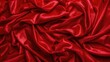 © AkuAku - Red fabric texture, dark glossy silk drapery with wavy patterns, suitable for editorial backgrounds