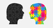 © corben_dallas - Head woman and man made puzzle pieces, education