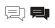 © basit - Chat icon with editable stroke and flat vector pack