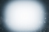 Pinhole photo template overlay with white dusts and scratches vignette and film grain, transparent background (png image