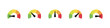 © Passatic - Gauge scale meter. Level meter vector set. Green to red score measurement panel set.