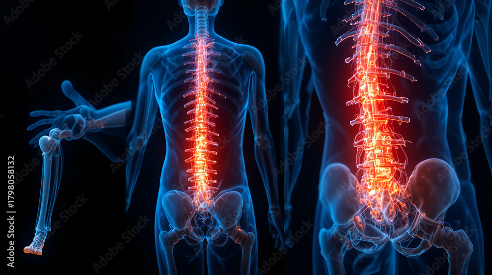 Photo Stock RFA low arm leg hip pain back neck knee pars bone nerve ...
