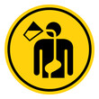 © ยงยุทธ จันทะบุตร - Warning Ingestion Hazard Symbol Sign, Vector Illustration, Isolate On White Background Label. EPS10