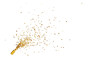 © Motion Shop - falling gold confetti, Colorful confetti on transparent background, 3d render of golden confetti falling on transparent background, isolated on a white background.