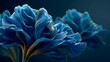 © horizon - Official Windows 11 wallpaper features abstract, flowing blue shapes resembling a flower, creating a sleek and modern high-tech aesthetic.