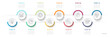 © Thanaporn - Infographic 10 options design elements for your business data. Vector Illustration.