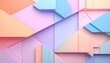 © Nusaibah - Abstract pastel shapes create a geometric collage of interlocking forms, with soft shadows adding depth and texture