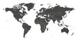 © P-Y-L  Art - Detailed political world map showing country borders and names isolated on white background