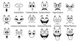 © Sakib - Collection of hand drawn cartoon faces expressing a wide range of emotions and expressions