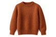 © whitestorm - Stylish orange knitted sweater isolated on transparent background, warm clothing item