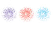 © Graphenic - Firework brush set in multi-color, A watercolor depiction of different pyrotechnics and salutes.  hand-drawn with sparks and vibrant bursts.  Perfect for designs that celebrate holidays and parties.