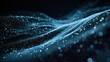 © vectorwin - Abstract flowing particle wave representing data and technology
