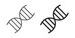 © Bell - DNA icon Isolated flat vector in outline collection on white background