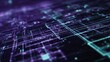 © vectorwin - Digital circuit board network with glowing lines and data transfer