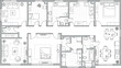 © Ajit - Architectural floor plan of a house with furniture layout and room divisions