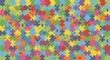 © dark knight - A colorful pattern of interlocking jigsaw puzzle pieces.