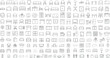 © Ajit - Collection of handdrawn furniture icons and symbols in topdown view, isolated on